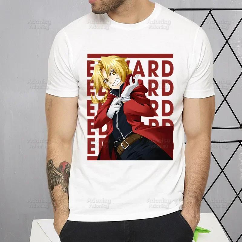 Fullmetal Alchemist T Shirt Harajuku Alphonse Elric TShirts Short Sleeve Fashion Casual Edward Elric T-Shirt Tops Tees Shirt
