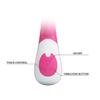 Silicone Vibrator with Clitoral Stimulator, Voice Control - Pretty Love Uriah
