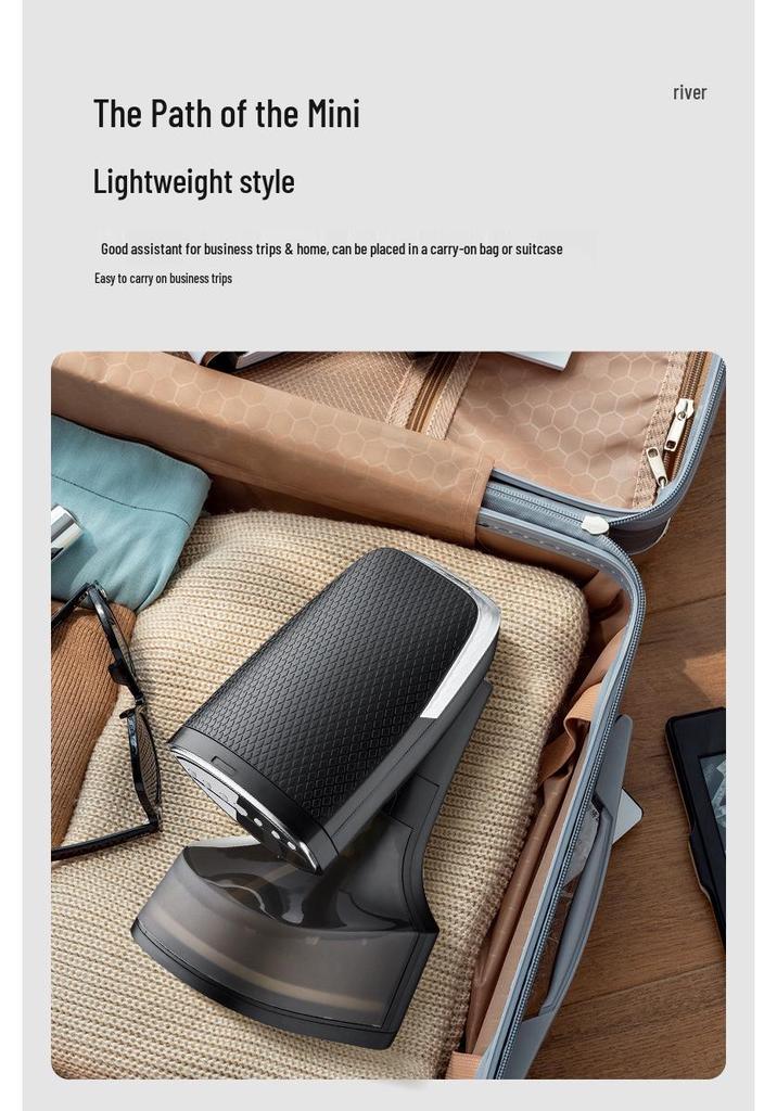 Portable Handheld Garment Steamer: Compact Folding Iron with Large Capacity