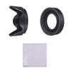 67mm Lens Hood Set with Tulip Flower Lens Hood + Collapsible Rubber Lens Hood + Lens Cleaning Cloth