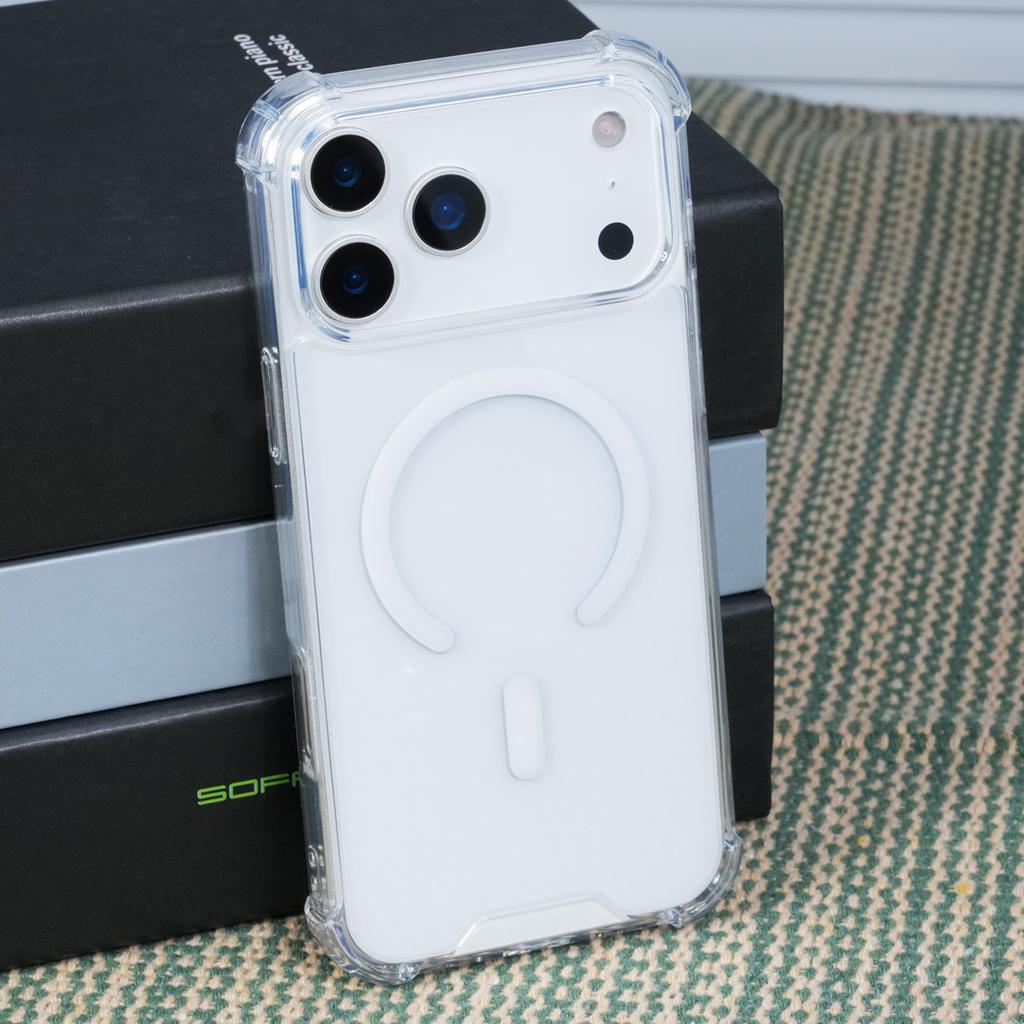 Чехол для iPhone 17 ProMax с магнитной зарядкой Magsafe для iPhone 17 16 15 14 13 12 11 Pro Max Plus, противоударный, прозрачный, жесткий, из поликарбоната