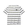Comfortable Breathable Striped Round Neck Versatile Short Sleeve T-Shirt Men Tops Snow-White 152528128-1