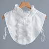 Ruffle Faux Collar Decorative Collars for Clothes Suit Removable False Collar Universal Shawl Elegant Top Lapel Shawl