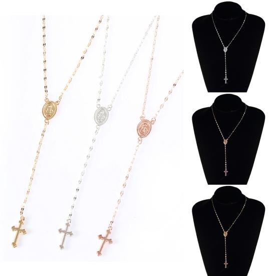 Шикарный женский крест с изображением богини, кулон, ожерелье для молитвы, религиозные украшения для вечеринок