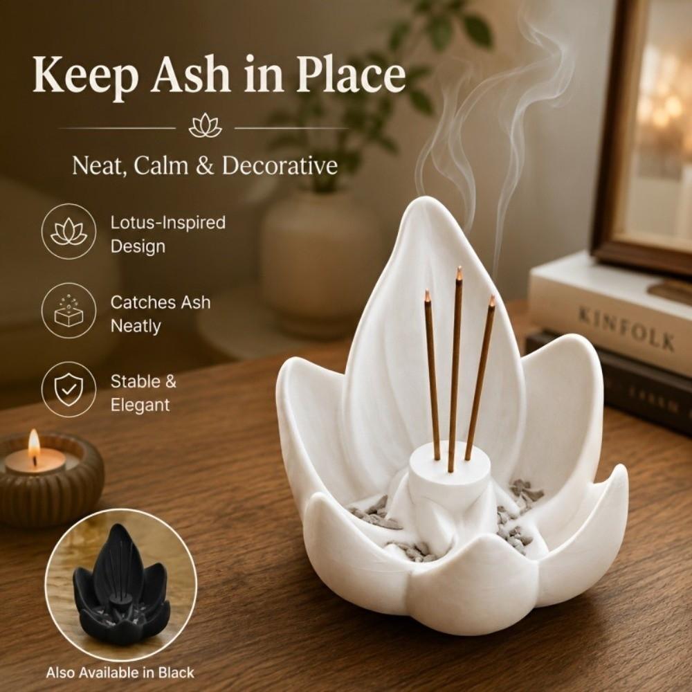 3 Hole Lotus Tabletop Incense Base 3D Printing Lotus Incense Stick Incense Stick Burner  Zen Space