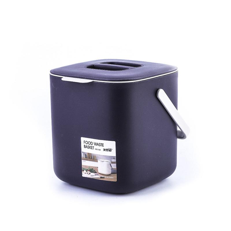 Kitchen Double Layer Trash Can with Lid Wall-mounted Waste Baskets Push-top Trash Garbage Bin Can Rubbish Container Storage Box