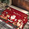 Merry Christmas Santa Claus Welcome Carpet Party Living Room Sofa Bedroom Bedside Study Entrance Door Rug Non-slip Decor Mat
