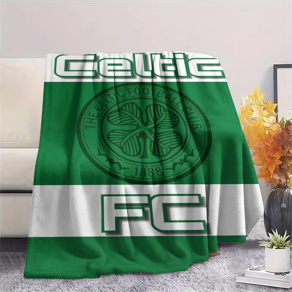 1Pc Celtic FC Print Flannel Blanket High Quality Warm Comfortable Cover for All Seasons Perfect for Gifts Home Decor