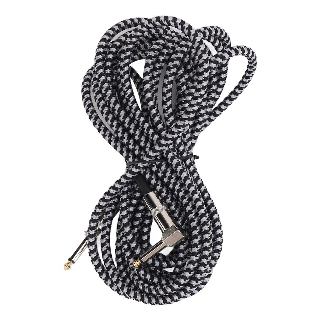 Соединительный кабель для гитары, интерфейс 6,35 мм, плетеный шнур для электрического инструмента, для баса, микрофона, динамика, усилителя, микшера