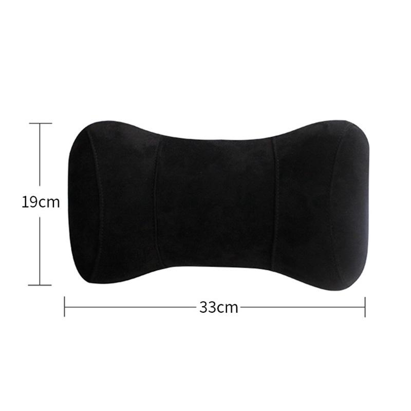 Универсальная автомобильная подушка для шеи из пены с эффектом памяти, комфортная двусторонняя замшевая подголовник, облегчение боли, анти-усталость, дорожная подушка для автомобиля