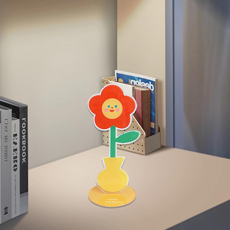 Акриловый держатель для заметок, настольный цветочный орнамент, многофункциональный держатель для заметок, декоративный орнамент для гостиной и спальни