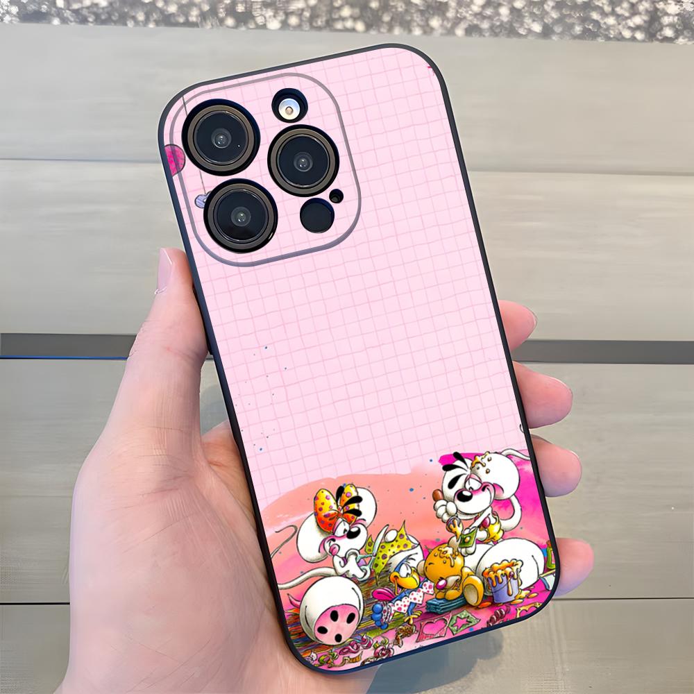 Чехол для телефона D-Diddl для iPhone 17 Air 16 E Pro Max 15 14 13 Mini 12 Pro 11 Max Plus Черный Мягкий корпус