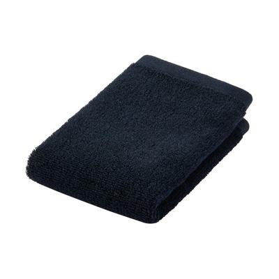 MUJI Мягкое махровое полотенце для рук, набор из 3 шт., 34 x 35, 84705366, петли, 10 см, темно-синий/мягкий,