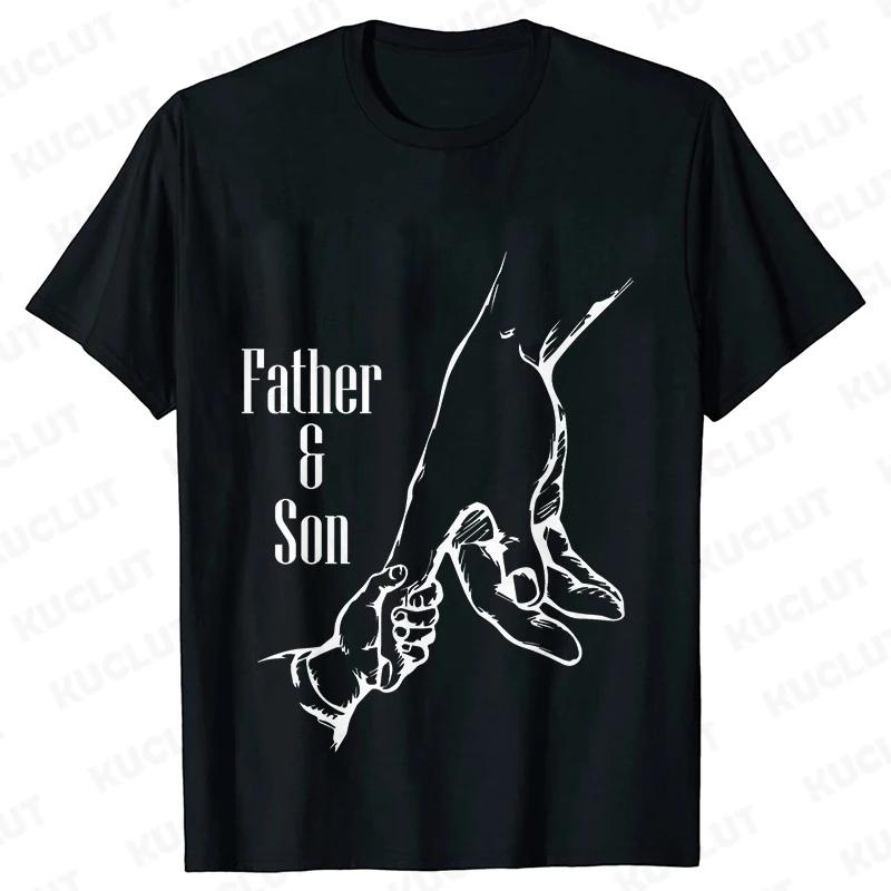Футболки для отцов и сыновей, забавный подарок для папы, оригинальные футболки, на день рождения, мужская футболка для папы от сына, футболки для дочерей, топы с коротким рукавом