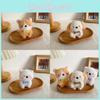 Cute Puppy Plush Doll With Short Fur And Bowtie For Backpack Decorations