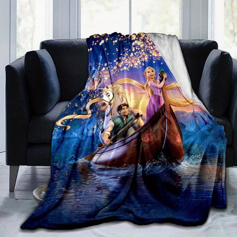 1pc Rapunzel Printing Blanket - Soft, All-Season Throw for Living Room, Bedroom,Personalized Gift with Adorable Cartoon Design