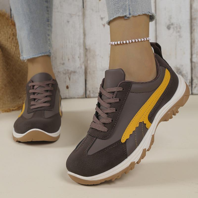 Spring and Autumn New Color Matching Casual Sports Shoes Lace-up Thick-soled Breathable Running Shoes Children