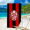 Red White Mainz Pattern Beach Towel - Soft, Absorbent Microfiber, Lightweight, Ideal for The Beach, Parties, Travel, Camping fan gifts