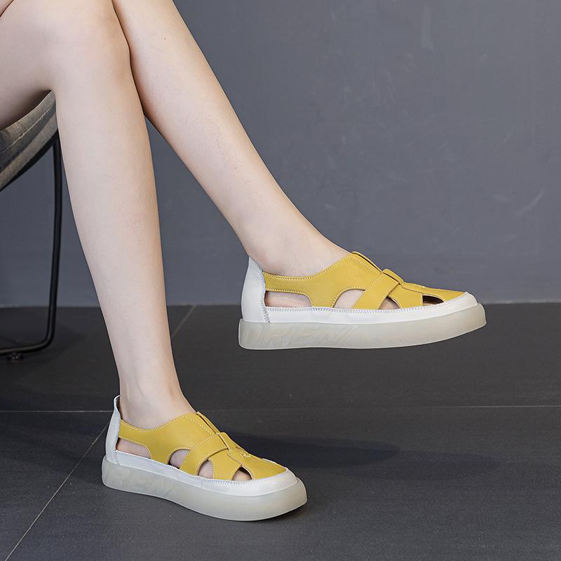 Crocs Повседневные и Универсальные Шлепанцы на Плоской Мягкой Подошве из Мягкой Кожи Обувь для Медсестер
