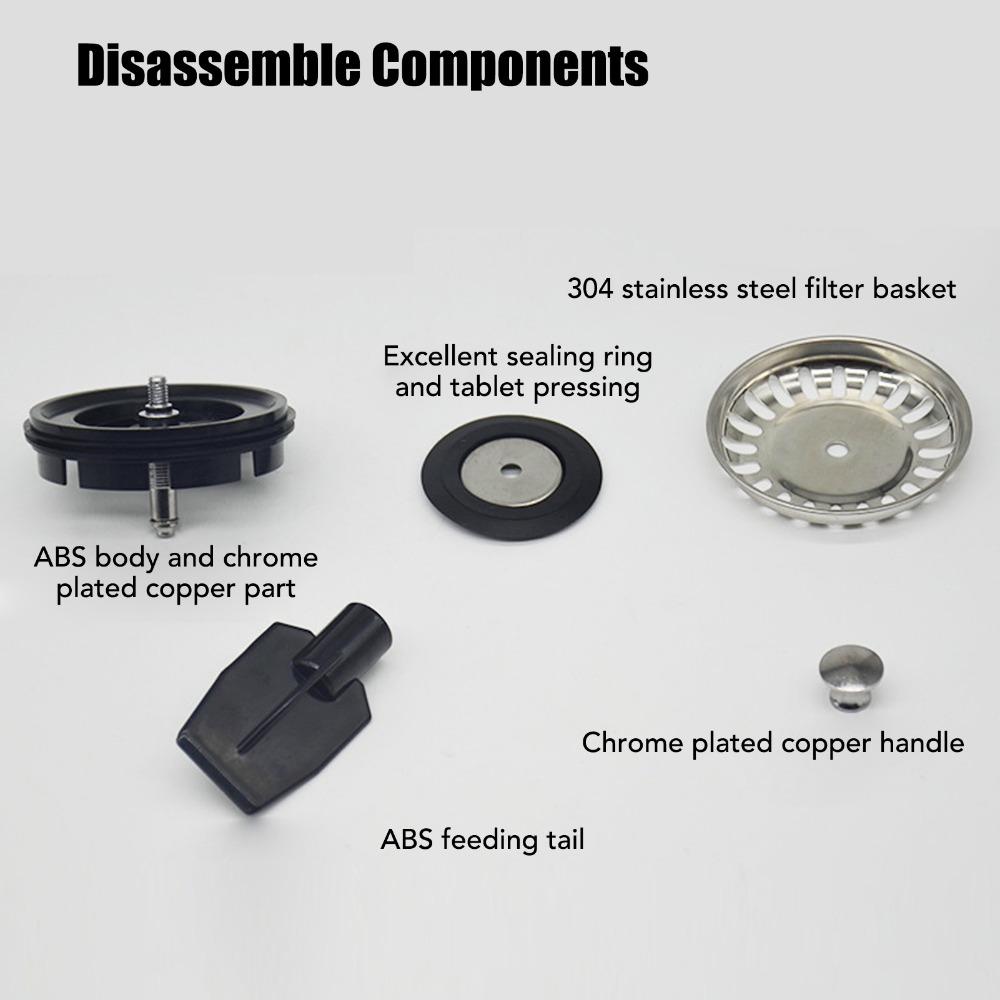 Removable Sink Drain Strainer Anti Clogging Food Waste Filter Drain Stopper Waste Disposal
