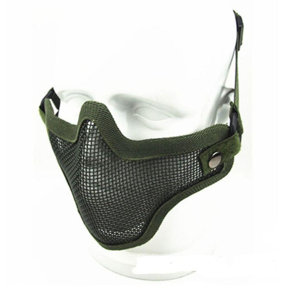 Adjustable Half Face Wire Mask Carbon Steel Steel Mesh Mask Metal Face Mask Riding Cycling
