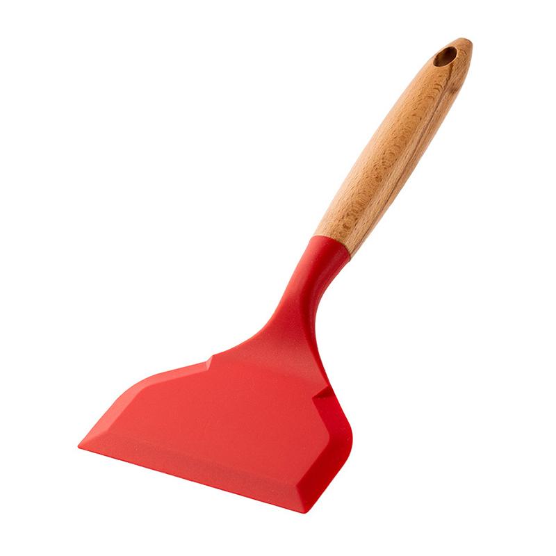 1Pc Silicone Spatula Cooking Utensils Beef Meat Egg Kitchen Scraper Wide Pizza Cooking Shovel Non-Stick Spatula Kitchen Tools