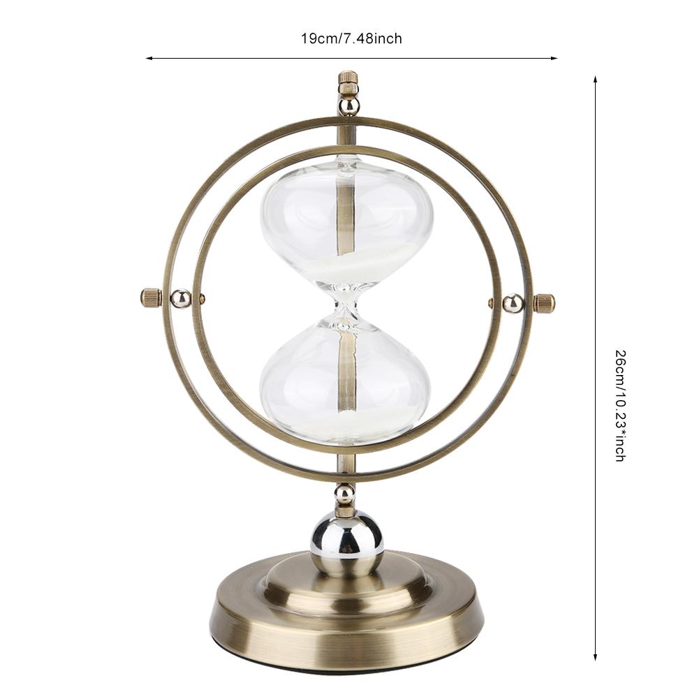 Металлические песочные часы, стеклянные песочные часы 15 минут стеклянные винтажные для гостиной