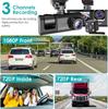 3 Lens Car Dvr 1080P Dash Cam for Cars Camera for Vehicle Recorder Video Front and Rear Camera Dashcam Black Box Car Accsesories