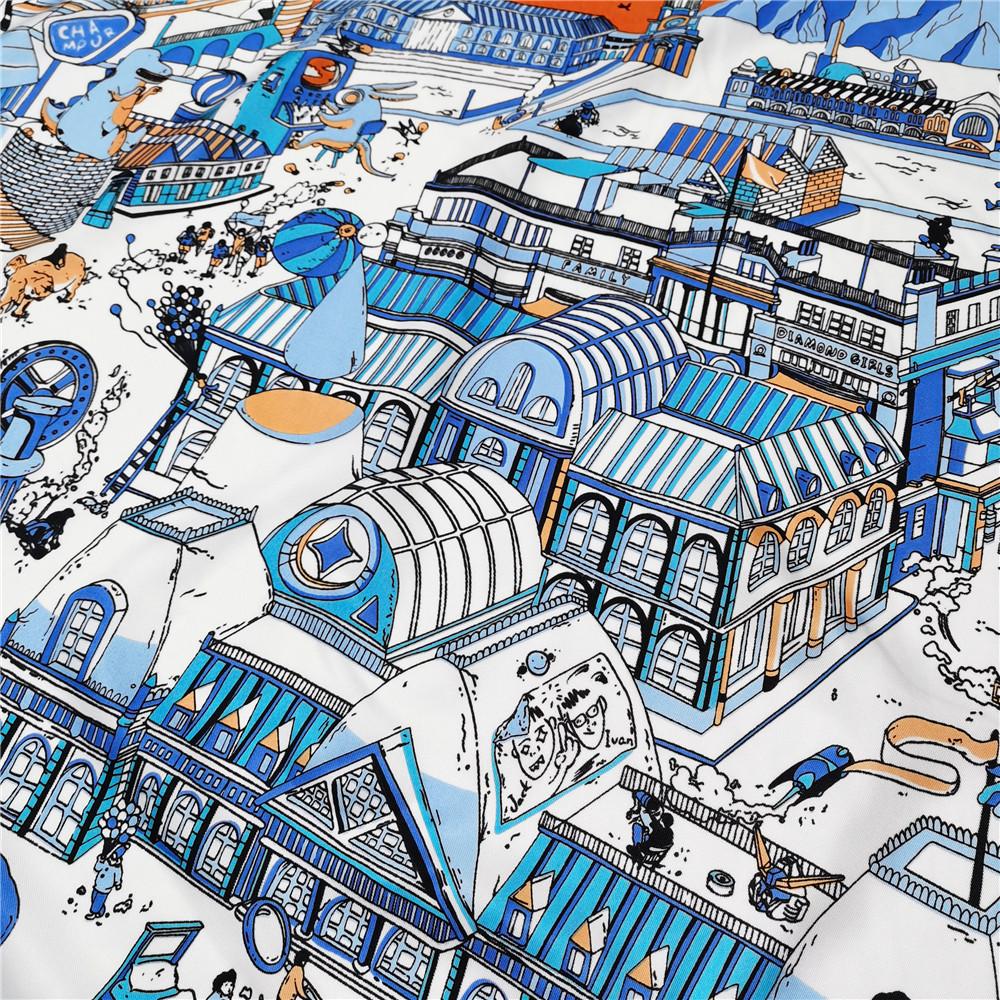 POBING Manual Hand Rolled Twill Silk Scarf Women Indian Feather Square Scarves Echarpes Foulards Femme Wrap Bandana Hijab 90CM