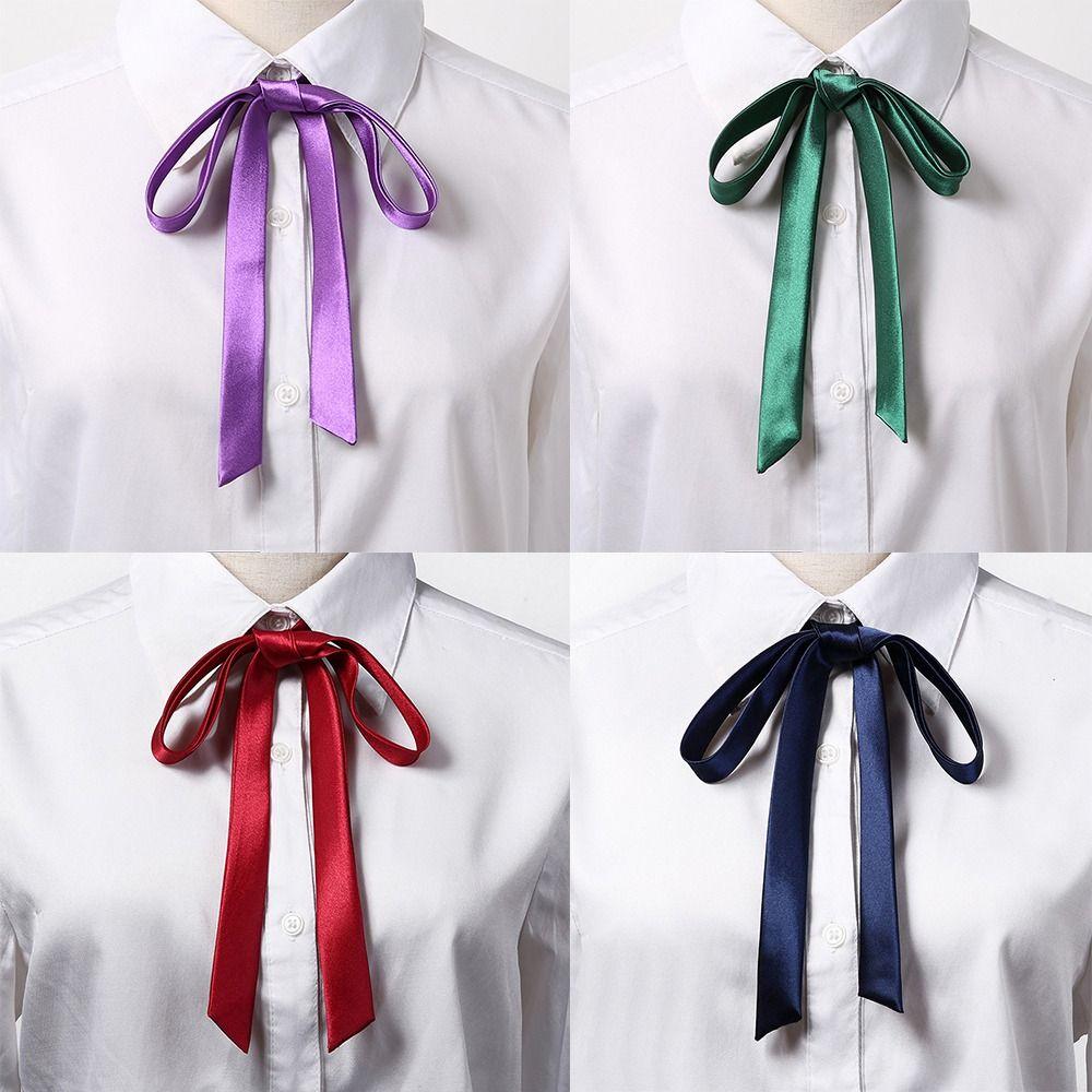Vintage Satin Bow Tie Elegant Ribbon Fashion Fancy Necktie