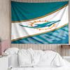 Miami Dolphins logo Tapestry for Bedroom Aesthetic Classroom Tapestries Wall Hanging for Living Room Dorm Office,Ideal Creative Gift