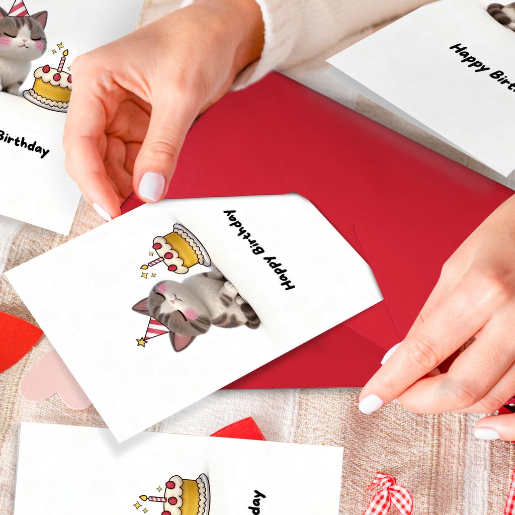 10 Cartoon Birthday Card Envelopes Set With A Variety Of Creative Birthday Greeting Cards