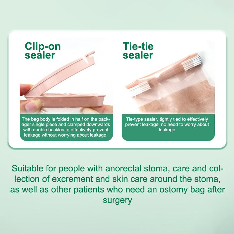 10Pcs Drain Valve One-Piece System Colostomy Bags For Adults Disposable Colostomy Pouch Opening 20-65Mm With Clip Closure