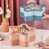 Reusable Food Grade Faddish Wear-resistant Portable Separated Fruit Tray with Lid Candy