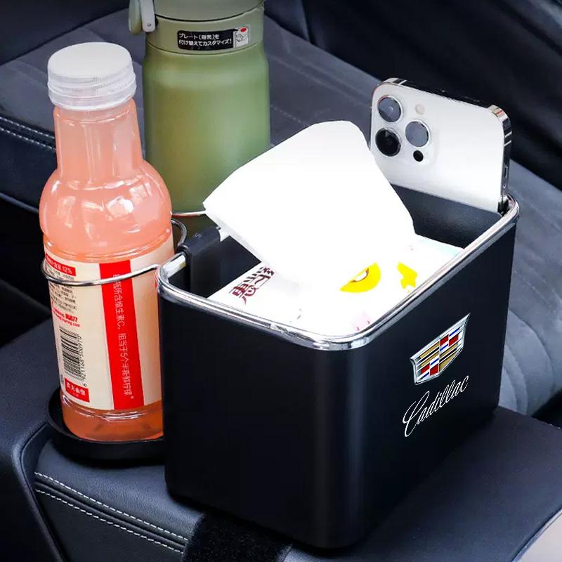AABHQ1 Car Storage Rack 3 In1 Car Multi-function Armrest Box Storage Box Tissue Box For Cadillac Escalade GT4 XT4 ATS XT5 CTS XTS RS