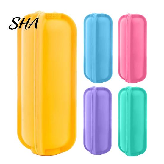 Picnic Food Carrier Food-grade Silicone Taco Holder, Flip-top Buckle Design Burrito Storage Nonstick Holder Box, Leak-proof Handling Box for