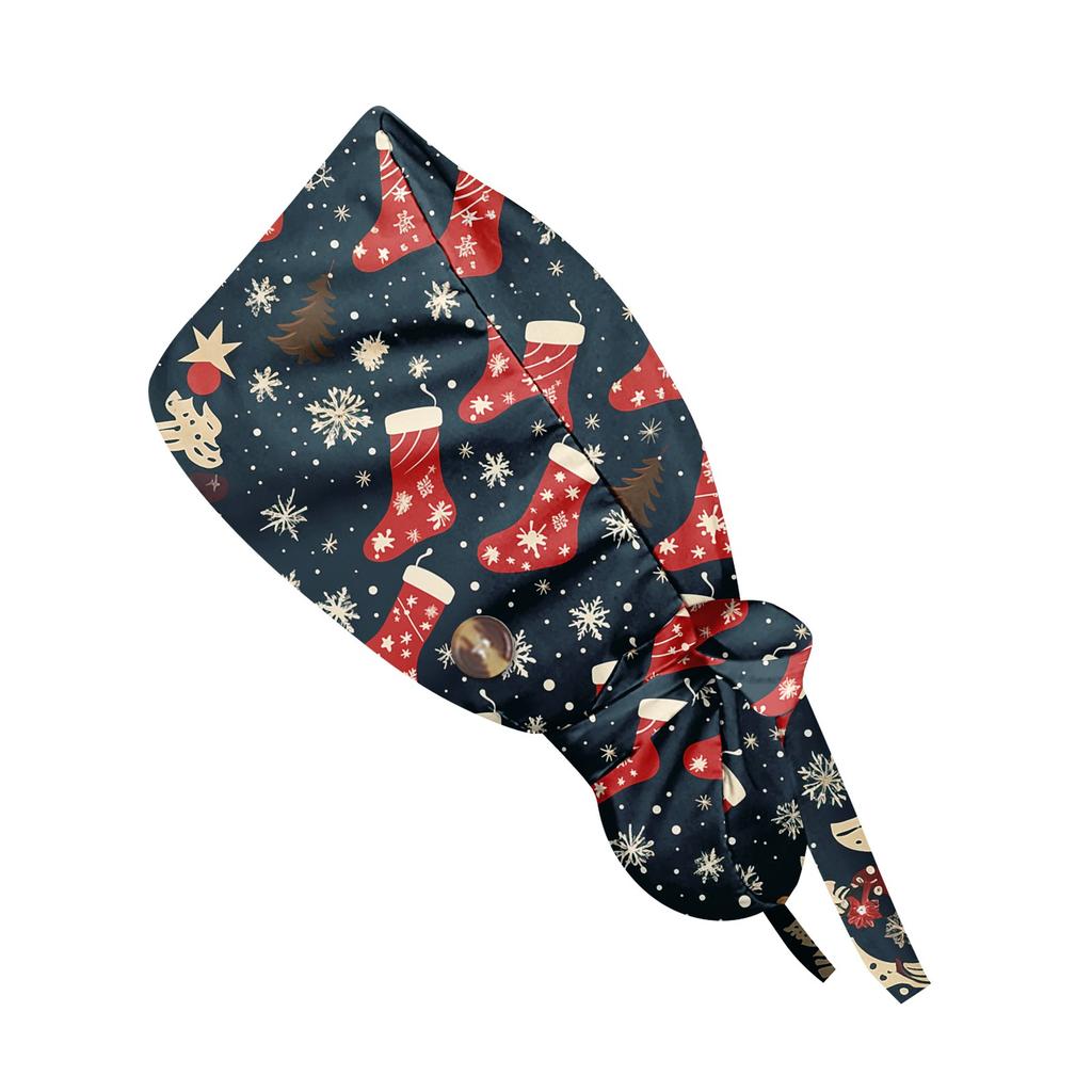 Модная рождественская рабочая кепка с принтом, повседневная женская кепка с хвостиком, кепка с повязкой, кепка Baotou