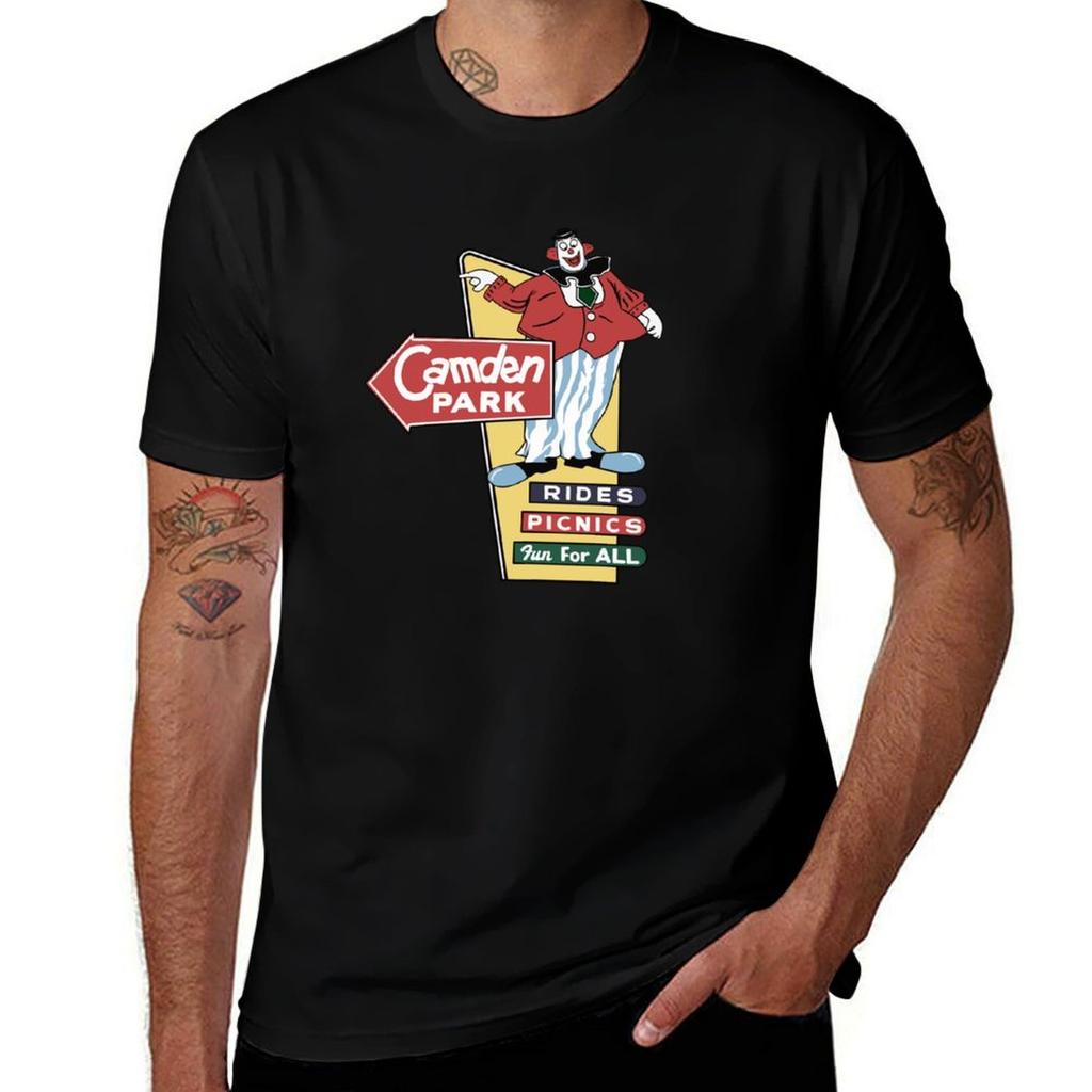 The Camden Park Happy Clown Tshirt Simple Solid Color Crew Neck Tee