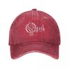 Opeths Logo Death Metal Band Baseball Cap Men Women Distressed Washed Snapback Hat Vintage Music Album Outdoor Hats Cap