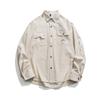 2024 Letter Long Sleeve Shirt Japanese Hong Kong Style Ins Loose Shirt Boys Summer Trendy Versatile Casual Coat