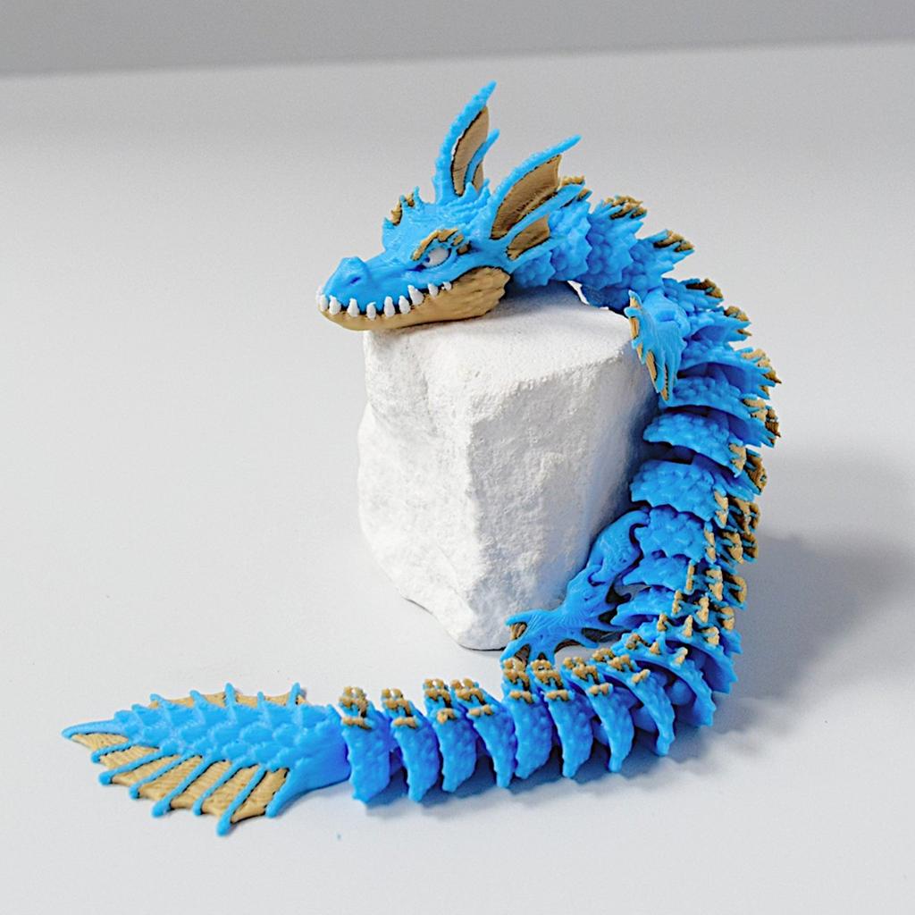 3D Printed Toys Divine Dragon Ornament Desktop Ornament 3D Animals Home Office Craft Printed Figures Christmas Gifts