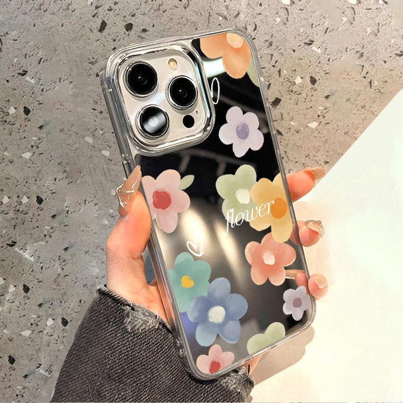Чехлы для мобильных телефонов iPhone 11 13 XR 15 Pro Max 12 14 Pro Max Чехол iPhone 16 XS Max Зеркальный защитный чехол Зеркальный Изысканный мультяшный водонепроницаемый