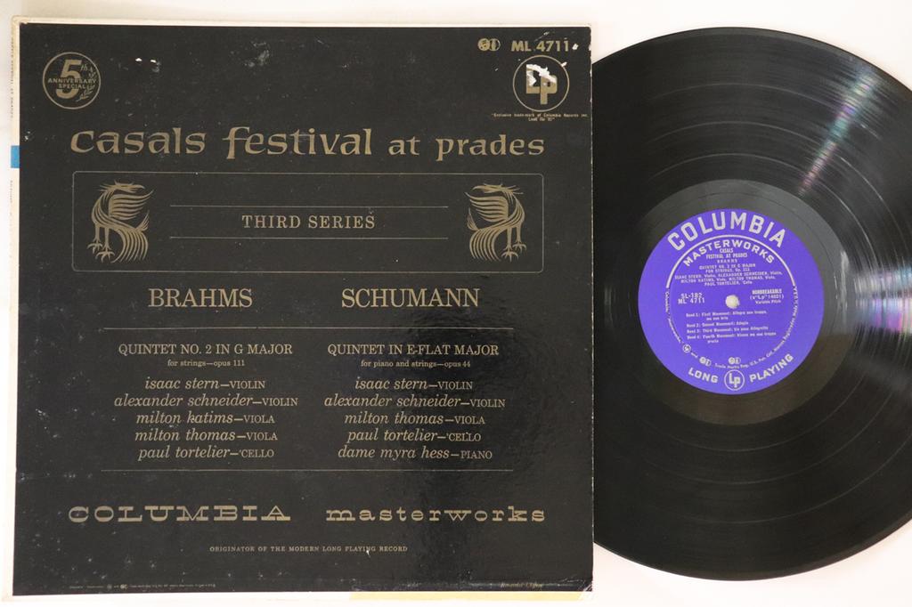 その他 LP Johannes Brahms, Robert Schumann, Pablo Casals / Casals Festival At Prades, Third Series: Quintet N ML4711 /00200 LP Record JOHANNES BRAHMS ROBERT SCHUMANN P Casals Festival At