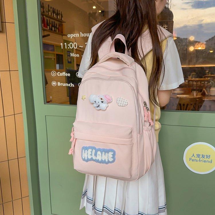 Schoolbag1011 new ins student versatile simple backpack backpack cute girl college student design waterproof schoolbag