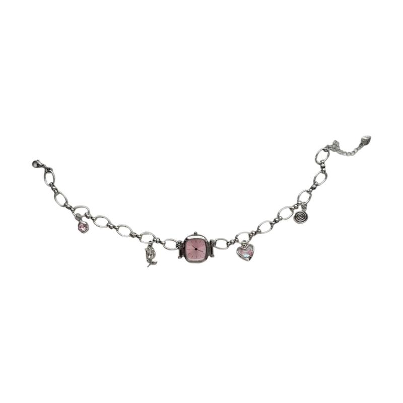 Сверхпрочная винтажная цепочка на ключицу из сплава, кулон в виде механических часов, уникальное милое крутое ювелирное украшение, подарок для женщин