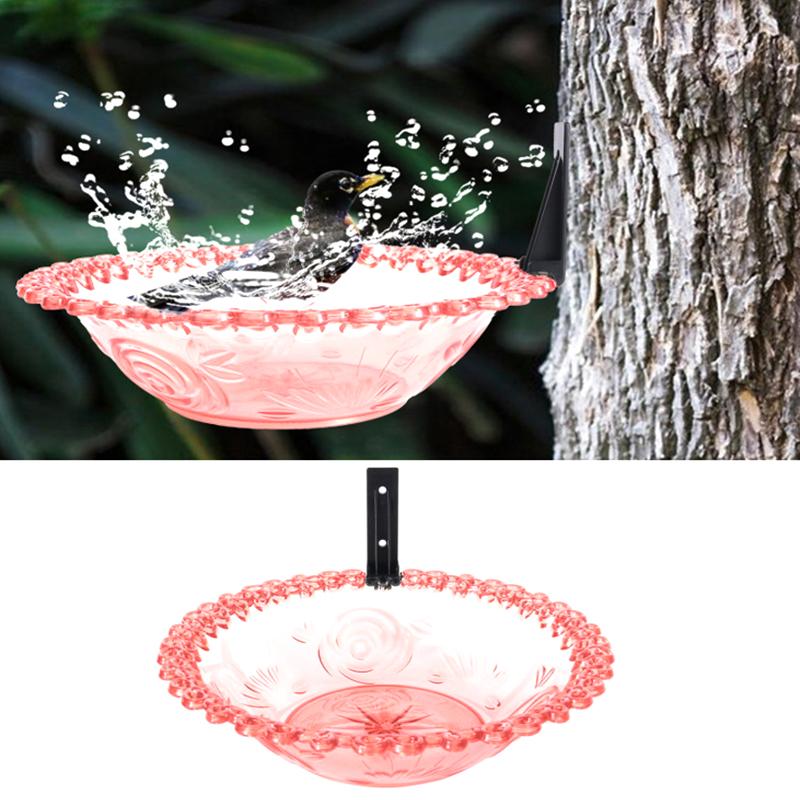 Ванночка для птиц, монтируемая на палубу, чаша, кормушки для птиц на ограде, поднос, монтируемая на дерево ванночка для диких птиц для улицы, место для еды и воды, устанавливается на палубе