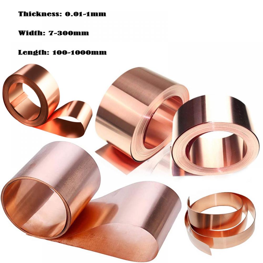 99,9% чистая медь Cu металлический лист фольга пластина длинная 100-1000 мм чистая медь таблетки материал для художественного металла