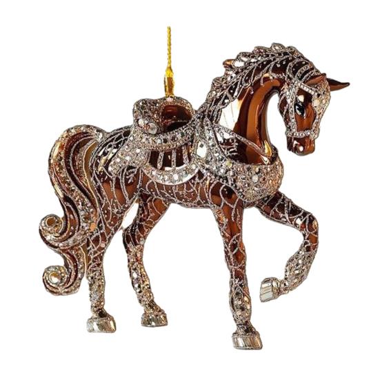1/2/3/4/5/6/7/8/10/12/15/20/25 шт. Лошадиные украшения для рождественской елки Металлические стразы Лошадь
