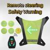 LED Turn Signal Bike Pack USB Rechargeable Reflective Vest Backpack with Direction Indicator Safety