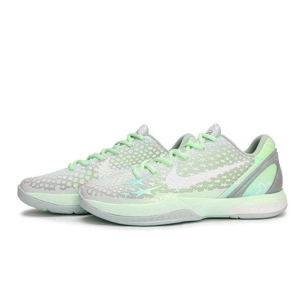 Nike Zoom Kobe 6 Basketball Shoes Men's Low Top White/Green/Blue FQ3546-100(Team80-S-BOX)